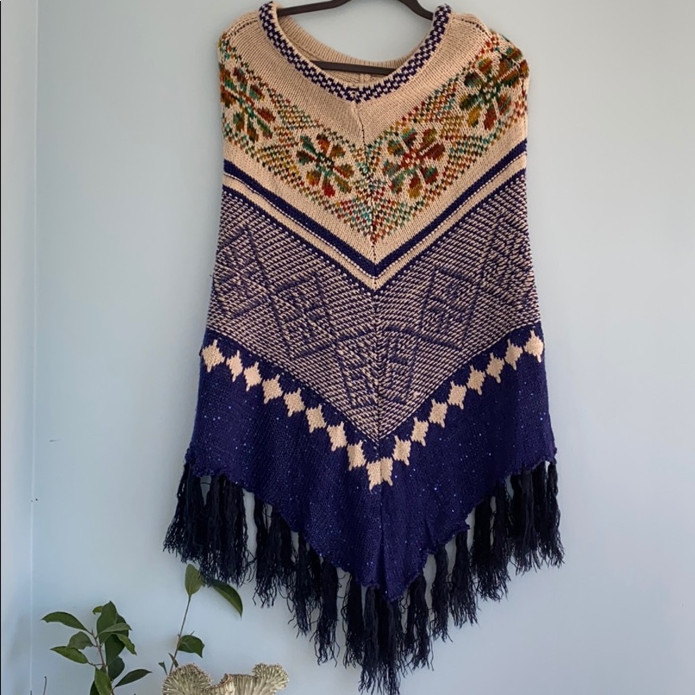 Vintage Sweater Poncho